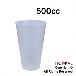 VASO CONICO PP KV CRISTAL 500 CC X 10 UNIDADES
